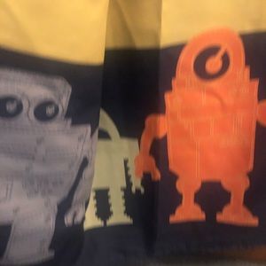 Kids robot fabric  shower curtain
